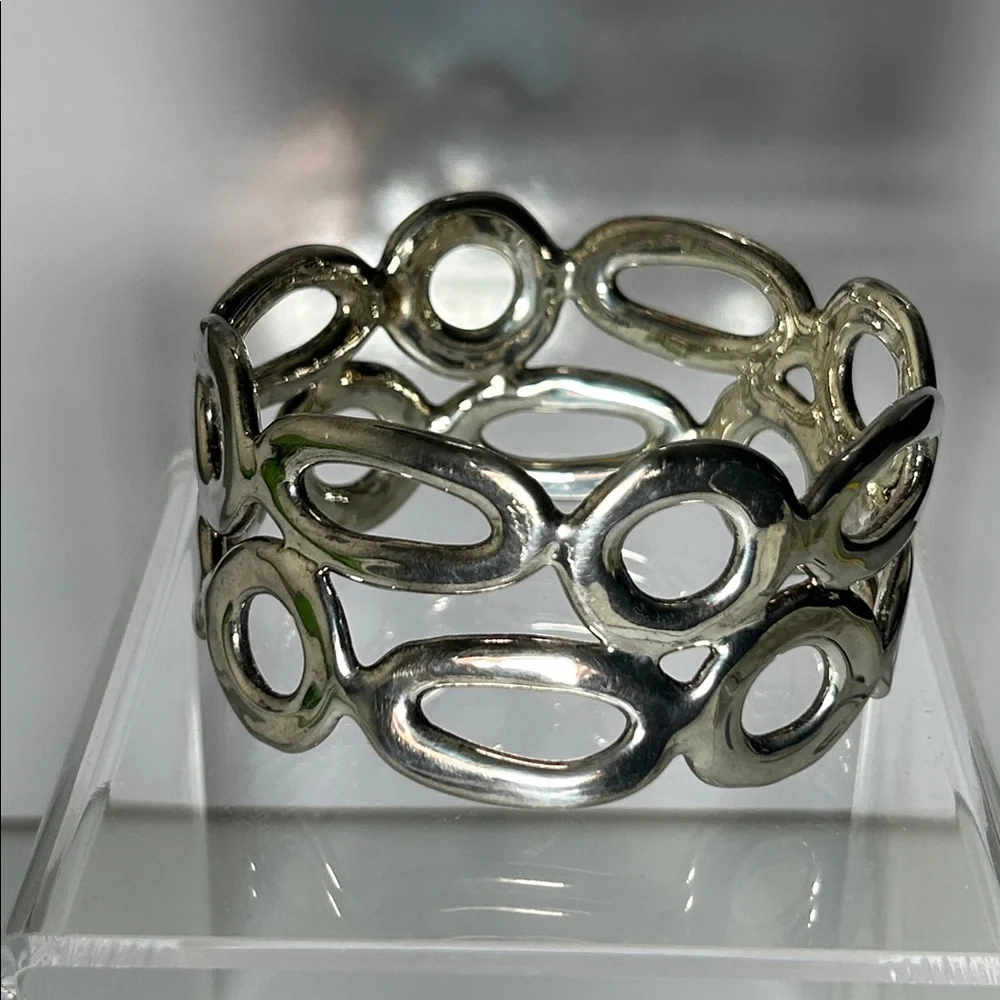 Vintage Robert Lee Morris Electro Form Sterling Silver Modern Design Bracelet